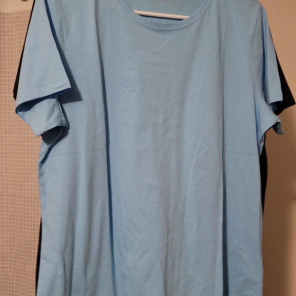 2 Womens Blue T-Shirt Tops